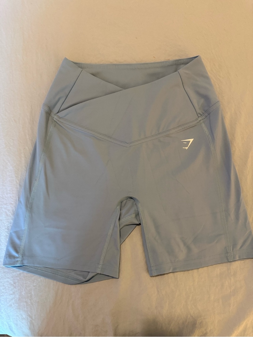 Gymshark Light Blue V-Waist Bike Shorts